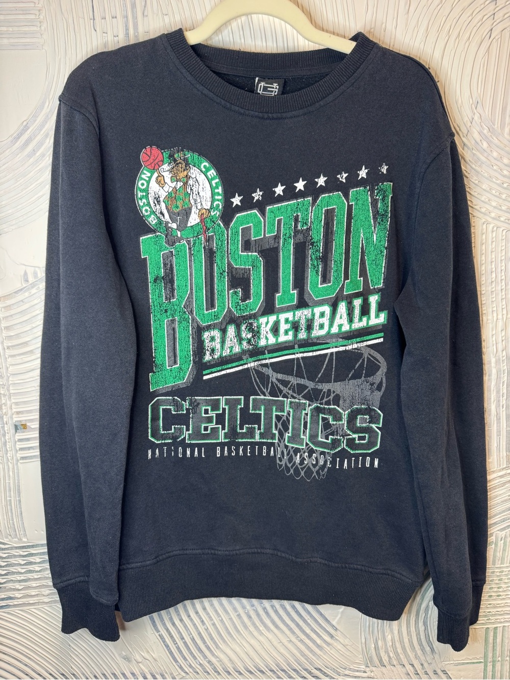 Black Boston Celtics Graphic Crewneck Sweatshirt